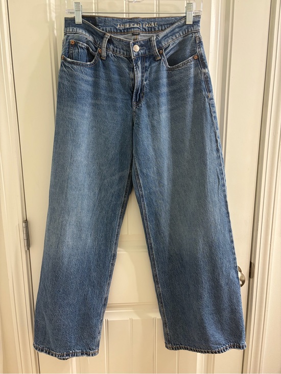 American Eagle Outfitters Denim - American Eagle Low-Rise Baggy Ultra Wide-Leg Jeans 0
